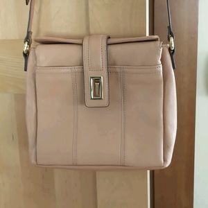 Tignanello Peach Leather Crossbody NWOT